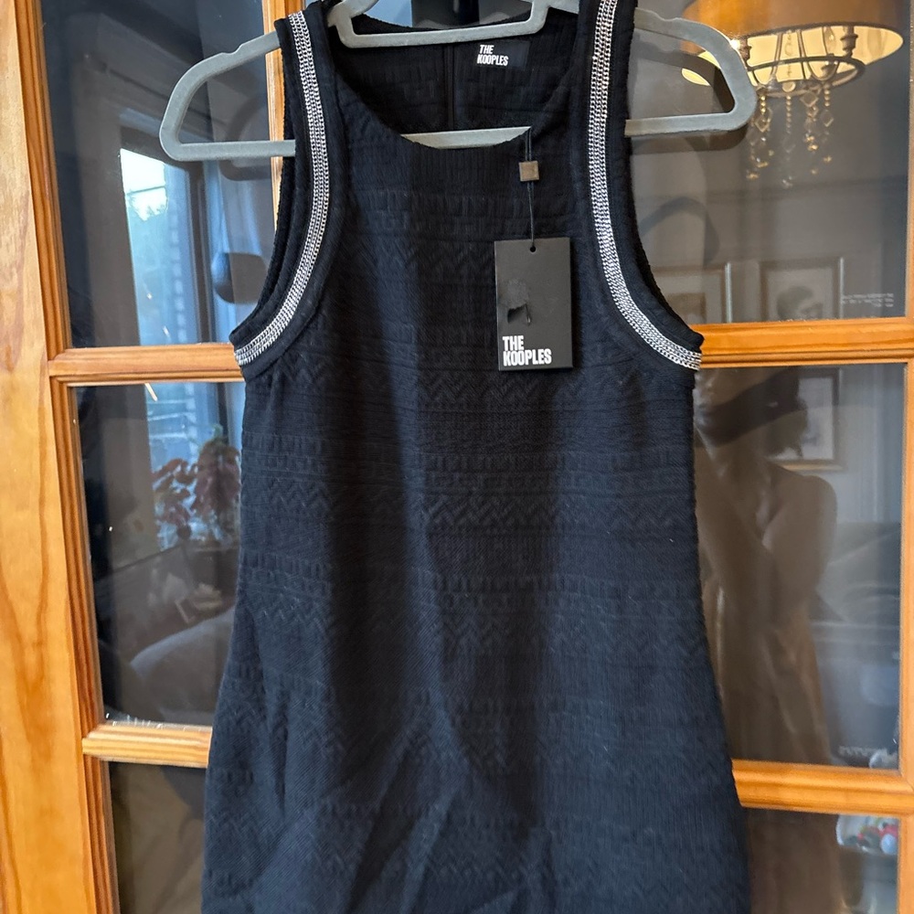 NWT The Kooples Black Textured Mini Dress